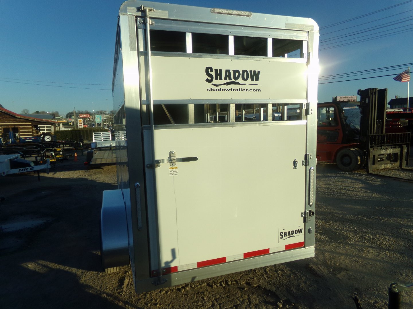 New 2024 SHADOW 3 HORSE WHITE Pen / Stock Combo Trailer
