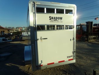 New 2024 SHADOW 3 HORSE WHITE Pen / Stock Combo Trailer
