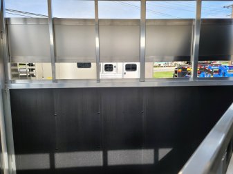 New 2024 SHADOW 3 HORSE WHITE Pen / Stock Combo Trailer