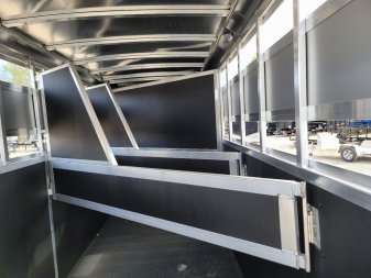 New 2024 SHADOW 3 HORSE WHITE Pen / Stock Combo Trailer