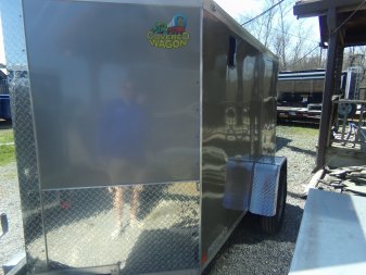 New 2024 COVERED WAGON TRAILERS 5X8 SA PEWTER Cargo / Enclosed Trailer