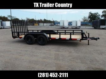 New 2025 LONGHORN TRAILERS 16ft Utility Trailer / Pipetop / 4ft Ramp Gate