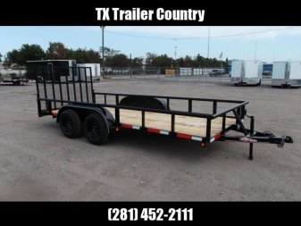 New 2025 LONGHORN TRAILERS 16ft Utility Trailer / Pipetop / 4ft Ramp Gate
