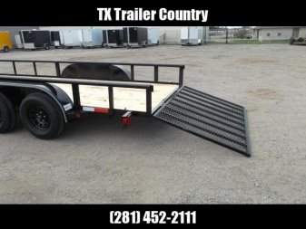 New 2025 LONGHORN TRAILERS 16ft Utility Trailer / Pipetop / 4ft Ramp Gate