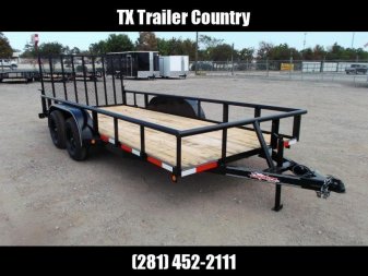 New 2025 LONGHORN TRAILERS 16ft Utility Trailer / Pipetop / 4ft Ramp Gate
