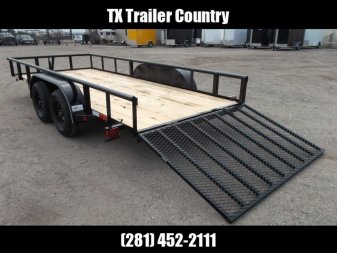 New 2025 LONGHORN TRAILERS 16ft Utility Trailer / Pipetop / 4ft Ramp Gate