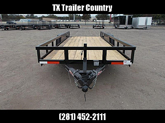 New 2025 LONGHORN TRAILERS 83x20 Utility Trailer / Lowboy Trailer / 5200# Axles / Brakes / 5ft C-Channel Ramps