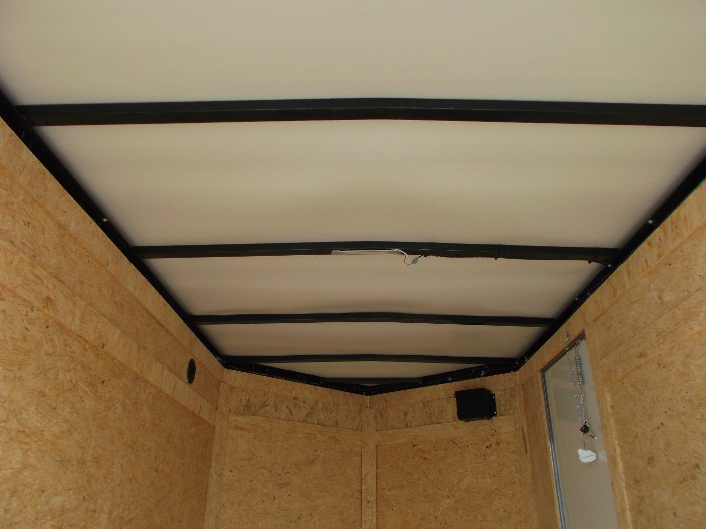 New 2025 COVERED WAGON TRAILERS 5x8 Single Axle Cargo Trailer / Enclosed Trailer / Ramp / Side Door / .030 Black Semi-Screwless Exterior
