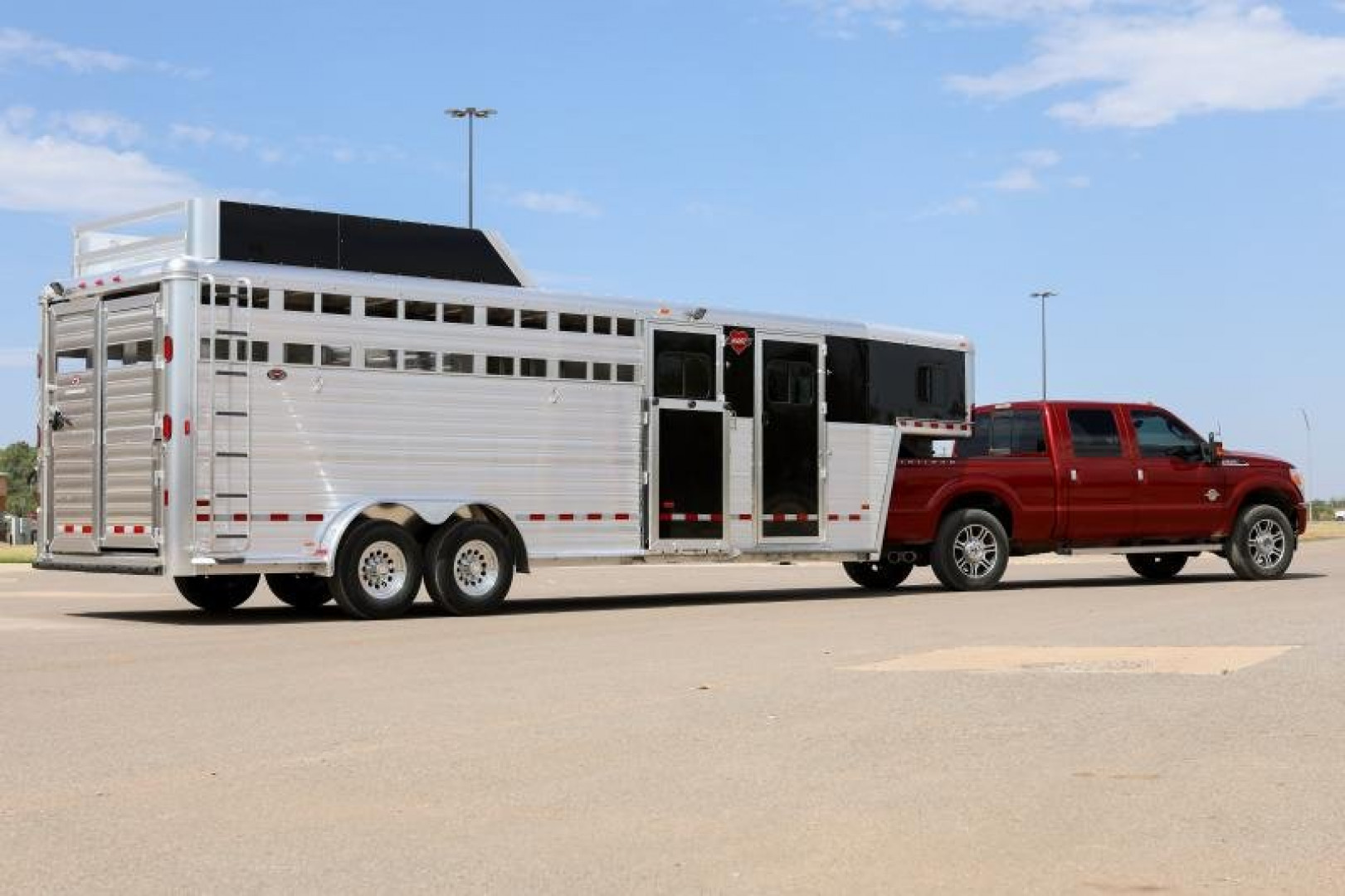 New 2024 Hart Trailers LARIAT  Stock / Stock Combo Trailer