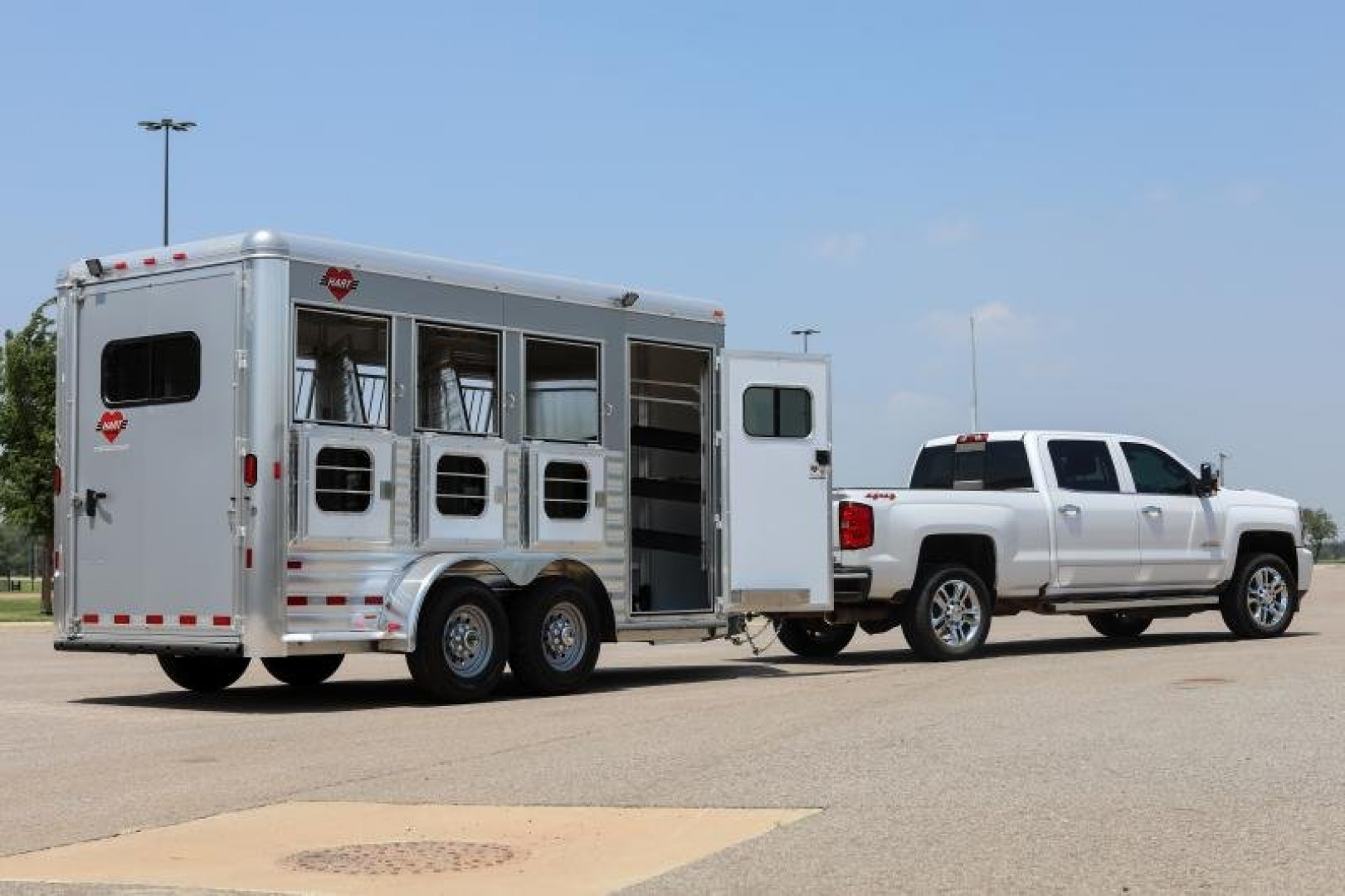 New 2024 Hart Trailers SOLUTIONS 3 Horse Stock / Stock Combo Trailer