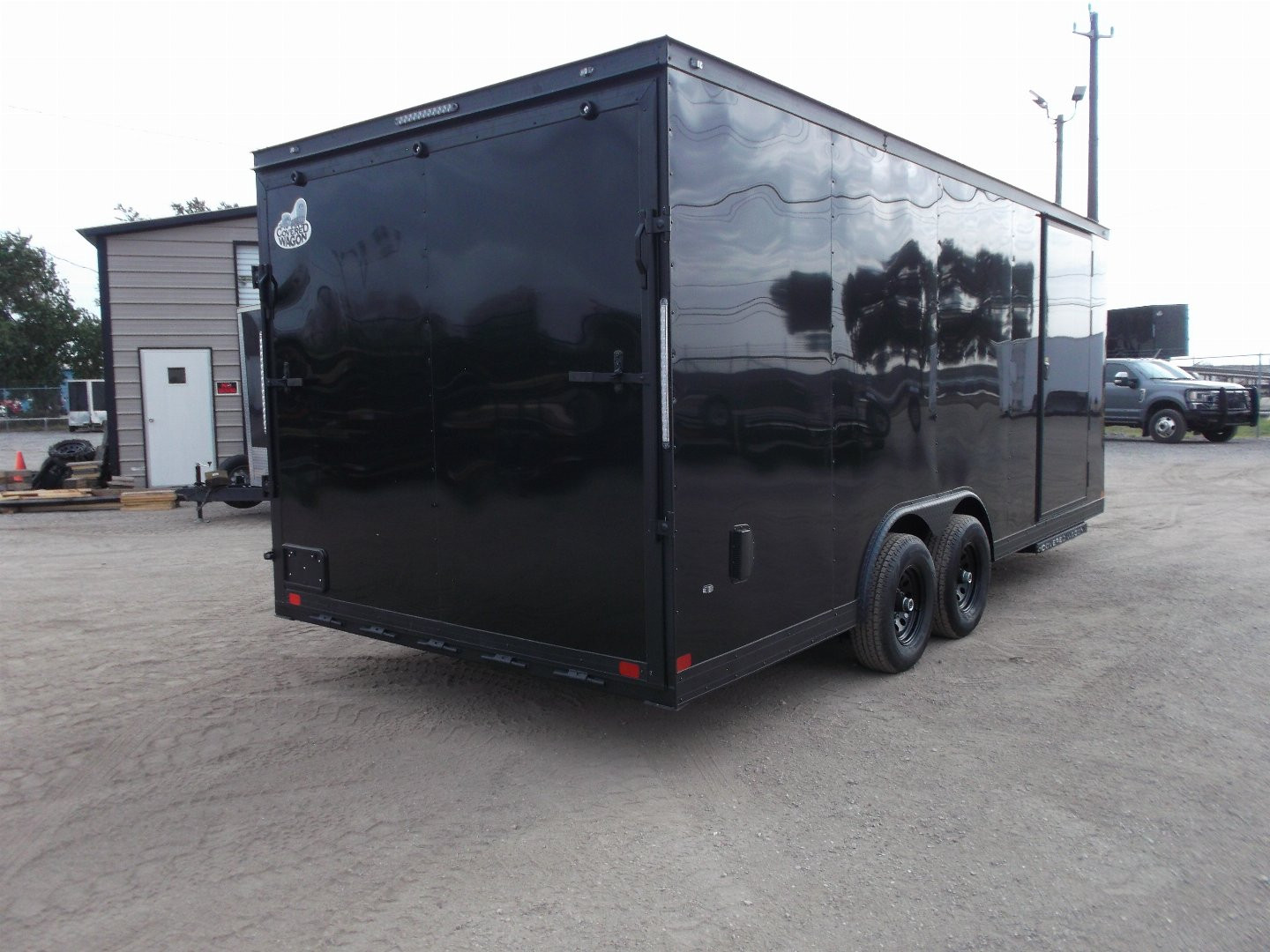 New 2025 COVERED WAGON TRAILERS 8.5x20 Cargo / Enclosed Trailer / Car Hauler / 5200# Axles / 7ft Interior / 60" Triple Tube Tongue / 48" RV Door / Extra Wide Ramp / Black Out Package