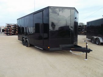 New 2025 COVERED WAGON TRAILERS 8.5x20 Cargo / Enclosed Trailer / Car Hauler / 5200# Axles / 7ft Interior / 60" Triple Tube Tongue / 48" RV Door / Extra Wide Ramp / Black Out Package