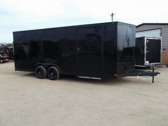 New 2025 COVERED WAGON TRAILERS 8.5x20 Cargo / Enclosed Trailer / Car Hauler / 5200# Axles / 7ft Interior / 60" Triple Tube Tongue / 48" RV Door / Extra Wide Ramp / Black Out Package