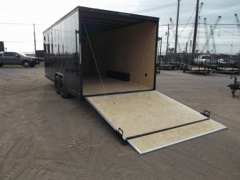 New 2025 COVERED WAGON TRAILERS 8.5x20 Cargo / Enclosed Trailer / Car Hauler / 5200# Axles / 7ft Interior / 60" Triple Tube Tongue / 48" RV Door / Extra Wide Ramp / Black Out Package