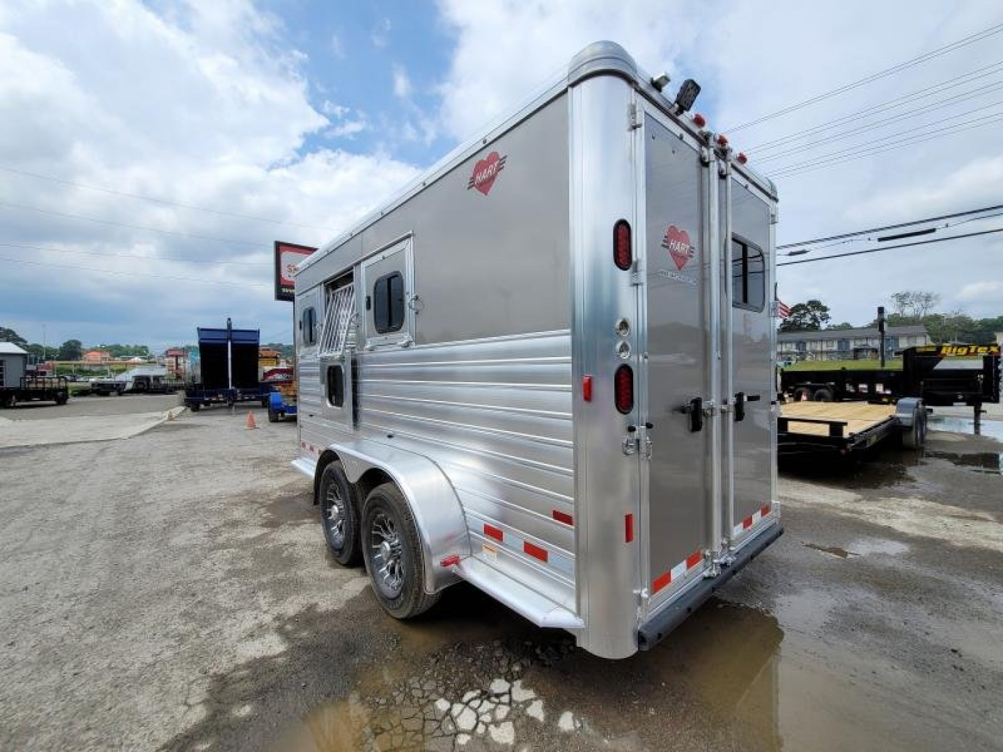 New 2023 Hart Trailers MVP 3 HORSE SLANT Stock / Stock Combo Trailer