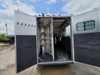 New 2023 Hart Trailers MVP 3 HORSE SLANT Stock / Stock Combo Trailer