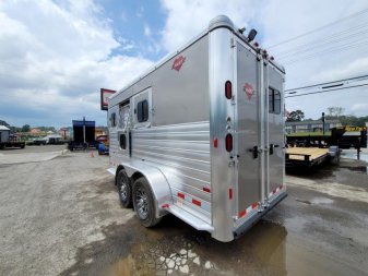 New 2023 Hart Trailers MVP 3 HORSE SLANT Stock / Stock Combo Trailer