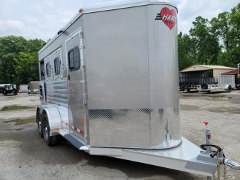 New 2023 Hart Trailers MVP 3 HORSE SLANT Stock / Stock Combo Trailer