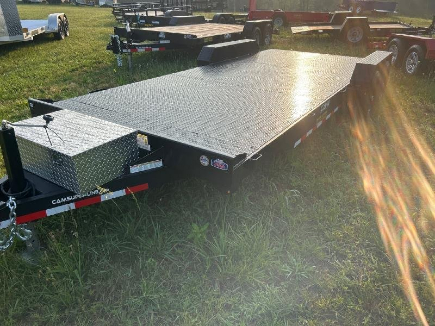 New 2022 Cam Superline P5CAM20CHS (5 Ton Car Hauler Trailer 20FT Steel Deck) Flatbed Trailer