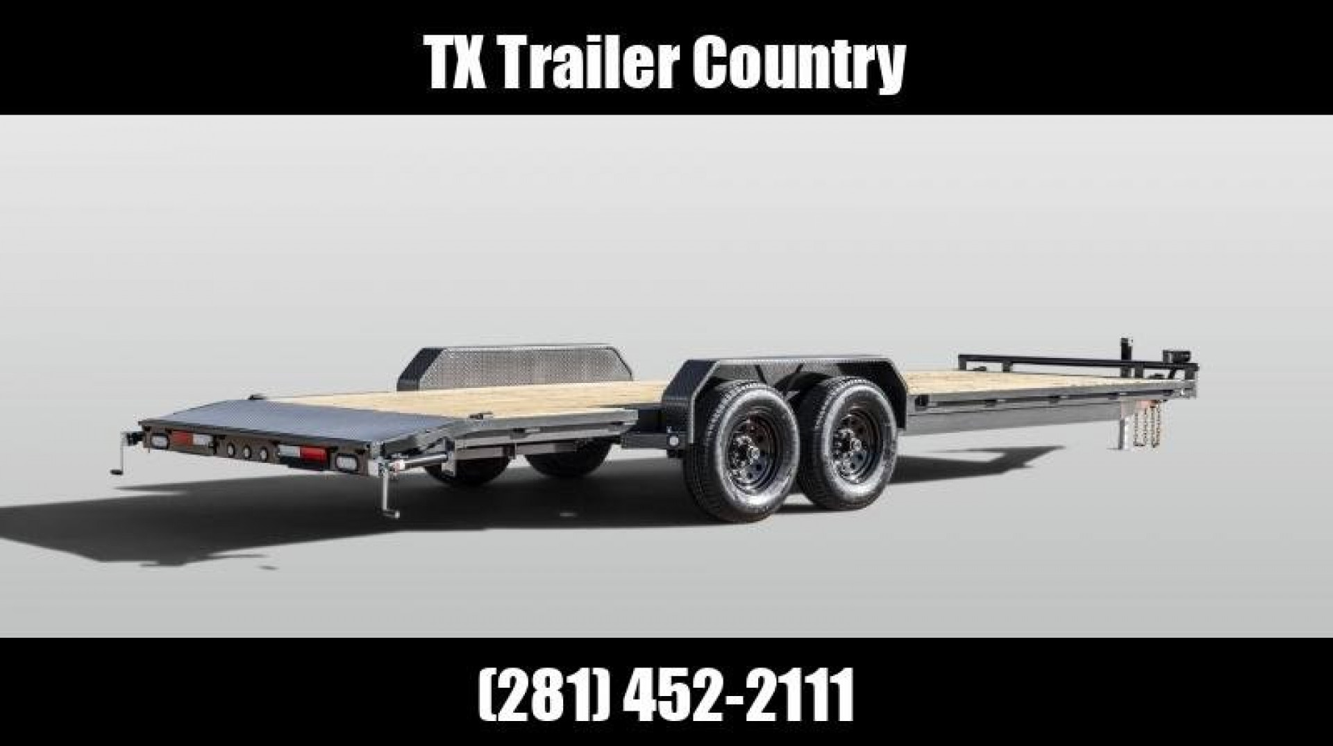 New 2025 MAXXD 83X24 10K C5X Car Hauler / Racing Trailer / Flatbed Trailer / 5200# Axles / Powder Coated / Dovetail / LEDs / 5ft Stow Away C-Channel Ramps