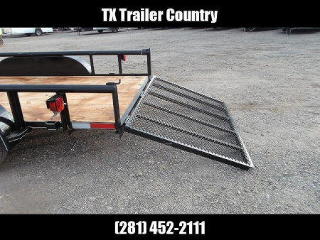 New 2025 BELLWETHER MFG 83x16 Tandem Axle Utility Trailer / Pipetop / 4ft Ramp Gate / Radial Tires / Treated Wood Deck / LEDs