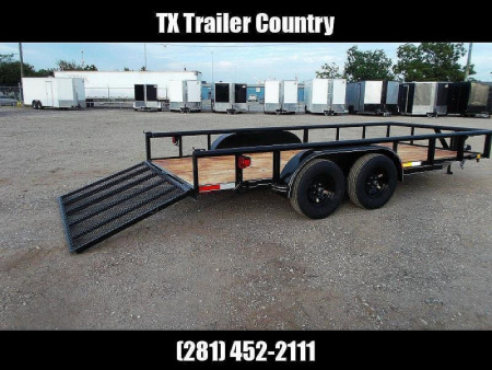 New 2025 BELLWETHER MFG 83x16 Tandem Axle Utility Trailer / Pipetop / 4ft Ramp Gate / Radial Tires / Treated Wood Deck / LEDs
