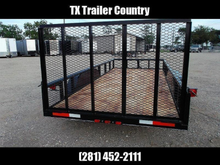 New 2025 BELLWETHER MFG 83x16 Tandem Axle Utility Trailer / Pipetop / 4ft Ramp Gate / Radial Tires / Treated Wood Deck / LEDs