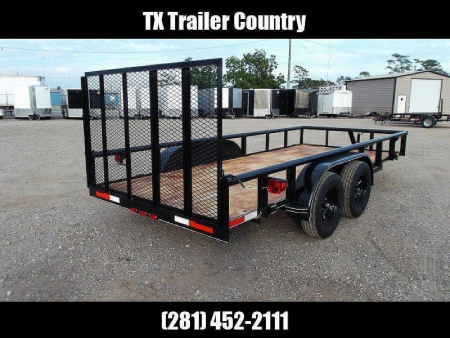 New 2025 BELLWETHER MFG 83x16 Tandem Axle Utility Trailer / Pipetop / 4ft Ramp Gate / Radial Tires / Treated Wood Deck / LEDs