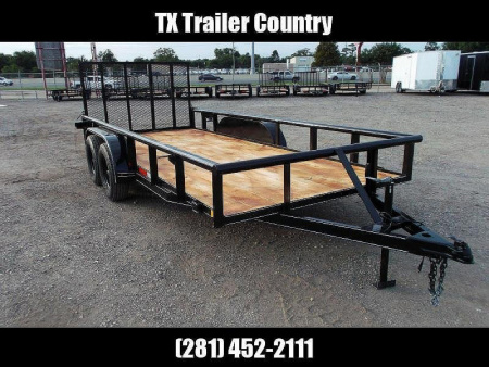 New 2025 BELLWETHER MFG 83x16 Tandem Axle Utility Trailer / Pipetop / 4ft Ramp Gate / Radial Tires / Treated Wood Deck / LEDs