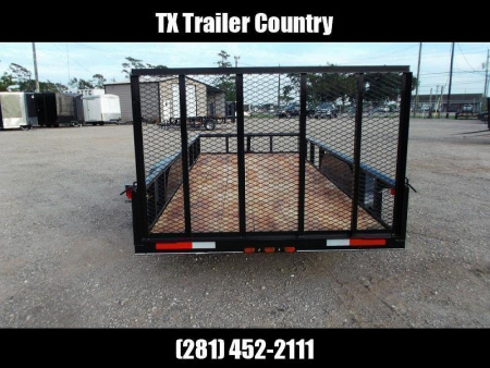 New 2025 BELLWETHER MFG 83x16 Tandem Axle Utility Trailer / Pipetop / 4ft Ramp Gate / Radial Tires / Treated Wood Deck / LEDs