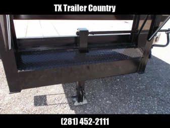 New 2024 LONGHORN TRAILERS 102"x25' 14K Gooseneck / Flat Deck / Deckover / Equipment Trailer / 7K Axles / 5ft Dovetail and 5ft Flip Over Equipment Ramps