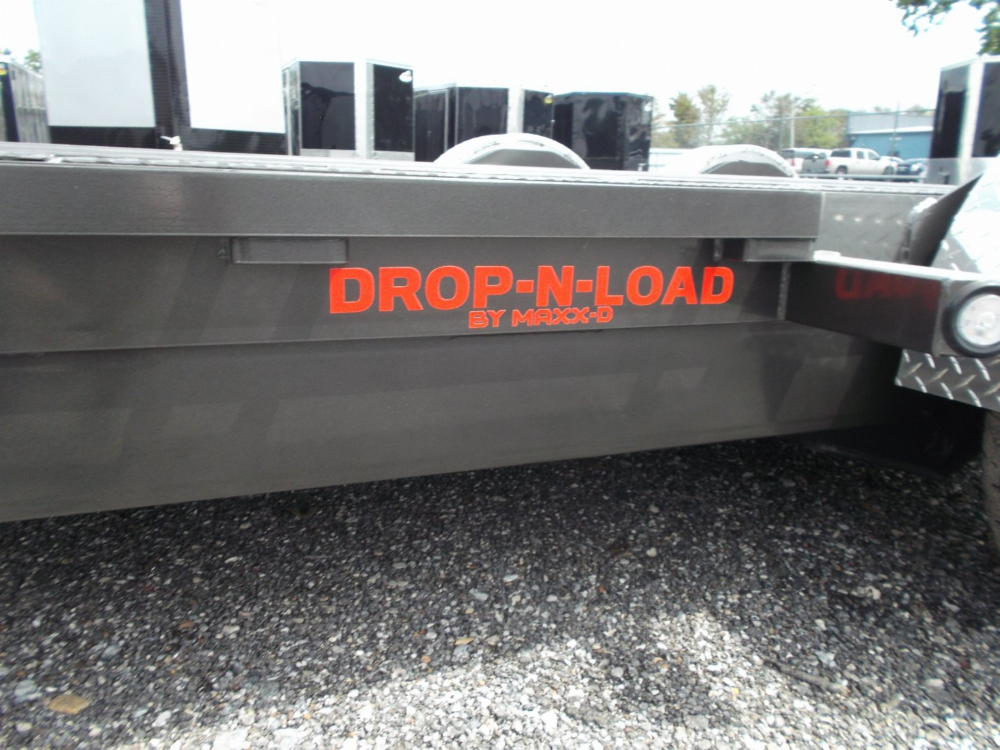 New 2025 MAXXD 24ft A6X Drop N Load 10K Car Hauler / Racing Trailer / Black Powder Coated / 30" ATP Rock Guard / Mag Wheels / Winch Plate / E-Track / 6 In-Floor LED Lights