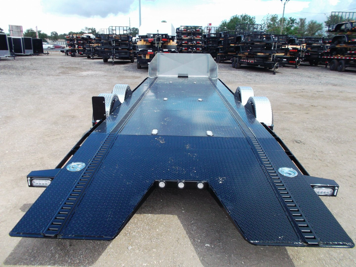 New 2025 MAXXD 24ft A6X Drop N Load 10K Car Hauler / Racing Trailer / Black Powder Coated / 30" ATP Rock Guard / Mag Wheels / Winch Plate / E-Track / 6 In-Floor LED Lights