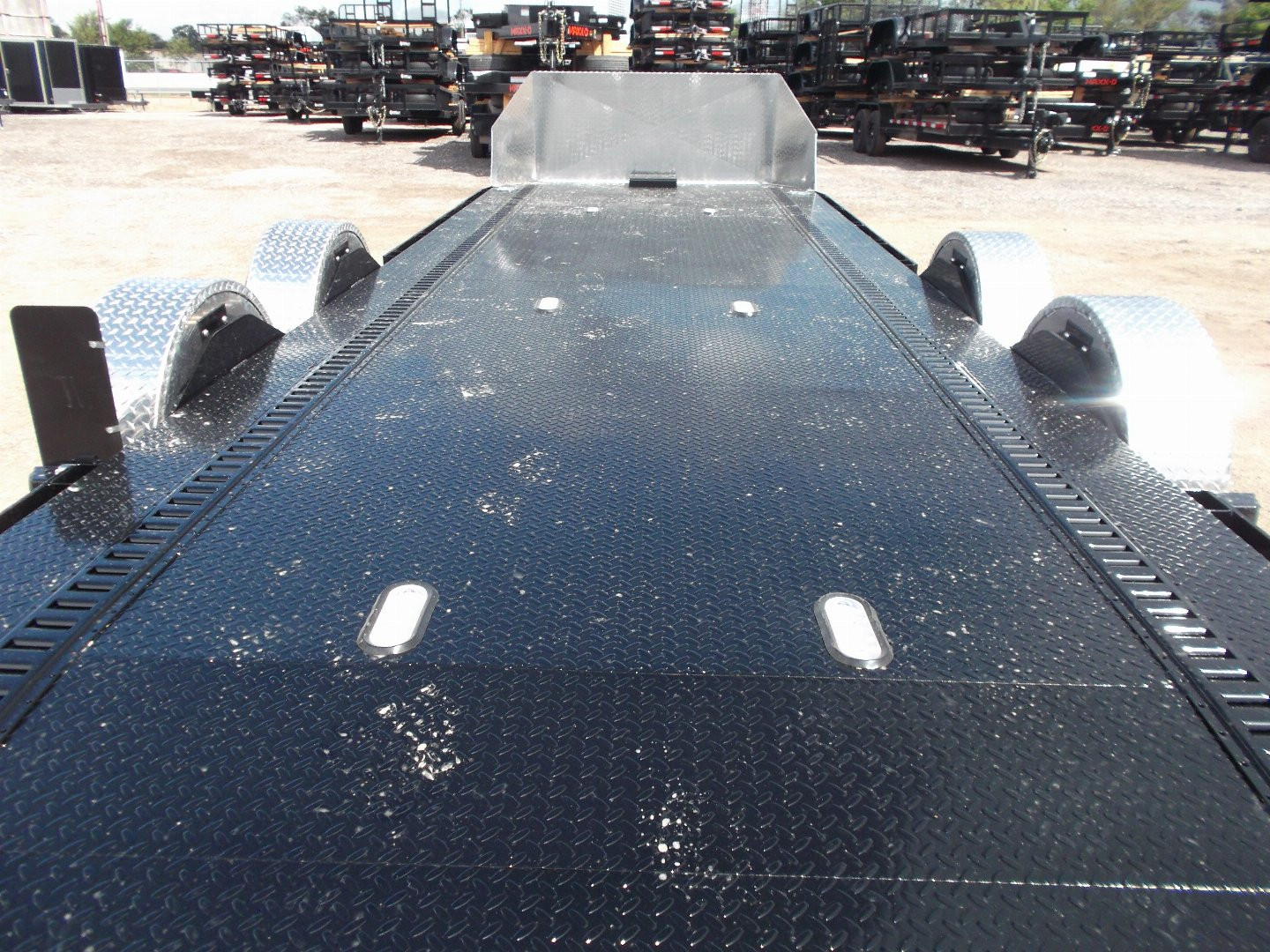 New 2025 MAXXD 24ft A6X Drop N Load 10K Car Hauler / Racing Trailer / Black Powder Coated / 30" ATP Rock Guard / Mag Wheels / Winch Plate / E-Track / 6 In-Floor LED Lights
