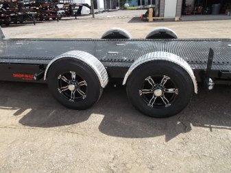 New 2025 MAXXD 24ft A6X Drop N Load 10K Car Hauler / Racing Trailer / Black Powder Coated / 30" ATP Rock Guard / Mag Wheels / Winch Plate / E-Track / 6 In-Floor LED Lights