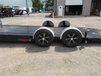 New 2025 MAXXD 24ft A6X Drop N Load 10K Car Hauler / Racing Trailer / Black Powder Coated / 30" ATP Rock Guard / Mag Wheels / Winch Plate / E-Track / 6 In-Floor LED Lights
