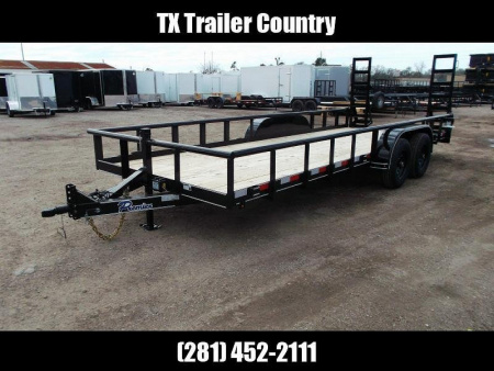 New 2024 BELLWETHER MFG 83x20 Utility Trailer / 6,000# Axles / Pipetop / Adjustable Coupler / 5ft Stand Up Equipment Ramps