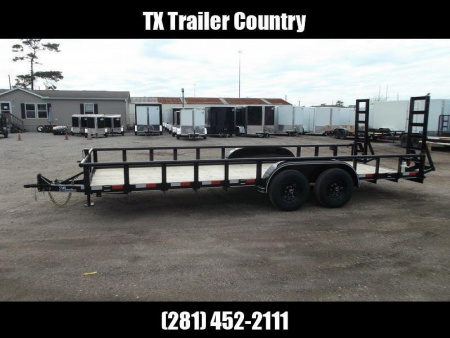 New 2024 BELLWETHER MFG 83x20 Utility Trailer / 6,000# Axles / Pipetop / Adjustable Coupler / 5ft Stand Up Equipment Ramps
