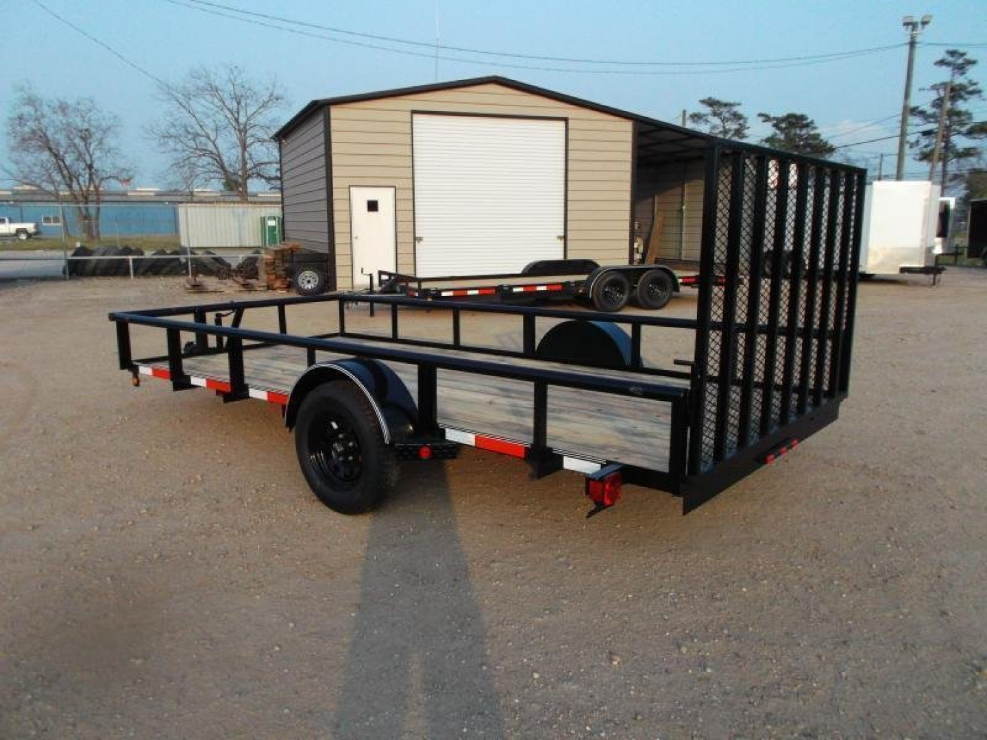 New 2024 Longhorn Trailers 77x14 Single Axle Utility Trailer / Pipetop / 4ft Heavy Duty Ramp Gate