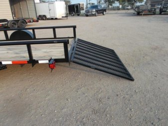 New 2024 Longhorn Trailers 77x14 Single Axle Utility Trailer / Pipetop / 4ft Heavy Duty Ramp Gate