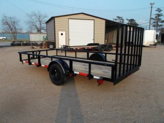 New 2024 Longhorn Trailers 77x14 Single Axle Utility Trailer / Pipetop / 4ft Heavy Duty Ramp Gate
