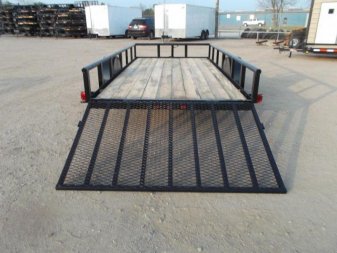 New 2024 Longhorn Trailers 77x14 Single Axle Utility Trailer / Pipetop / 4ft Heavy Duty Ramp Gate