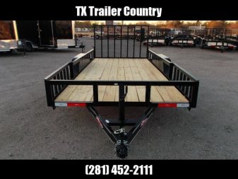 New 2024 LONGHORN TRAILERS 83x16 Utility Trailer / ATV Trailer / Side by Side Trailer / 4ft Rear Ramp Gate / 5ft Side Load Ramps