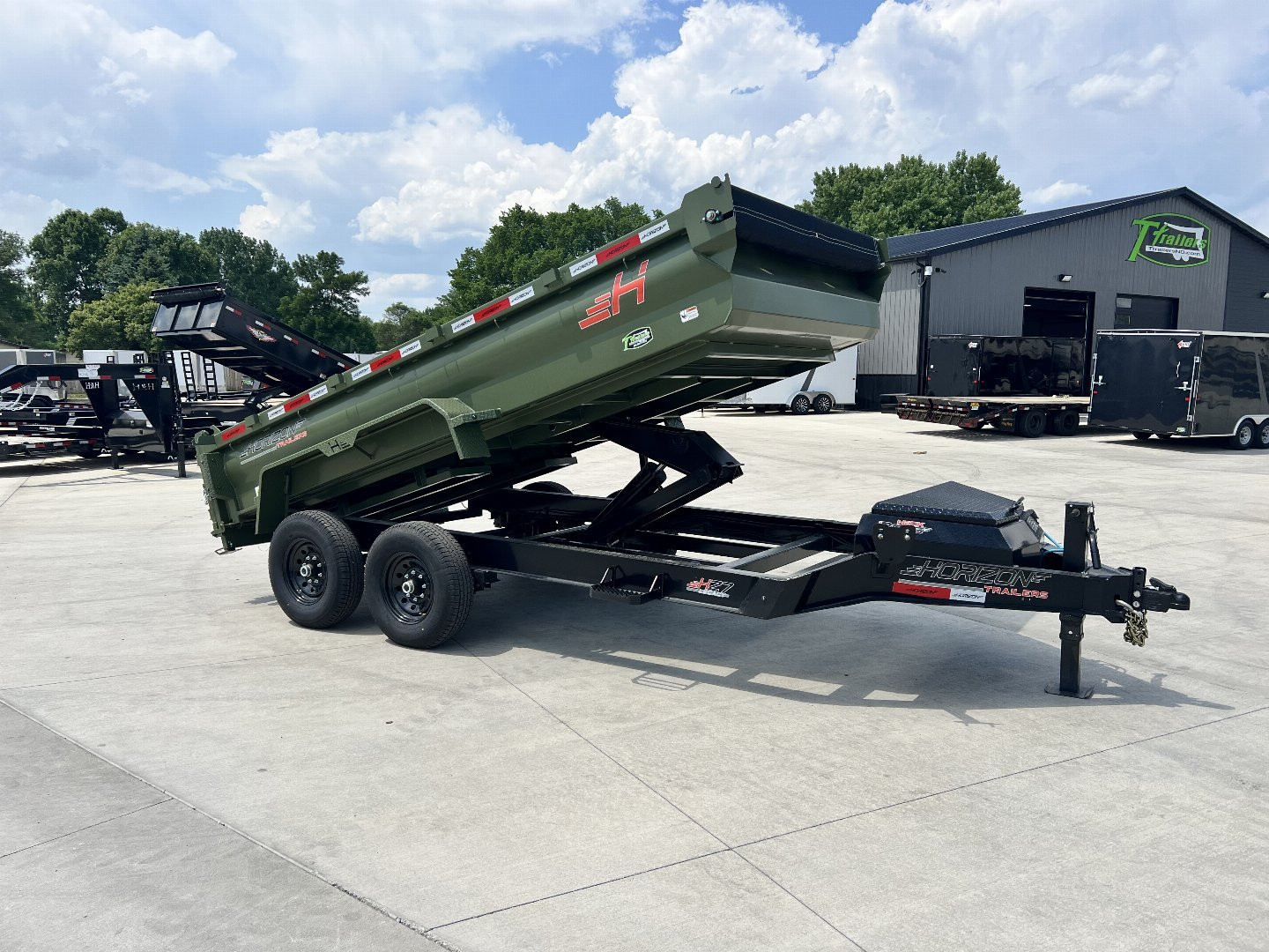 New NEW 2025 Horizon 14’x83”X24” HZ7 Dump Trailer 2-7000 lb axles = 14K