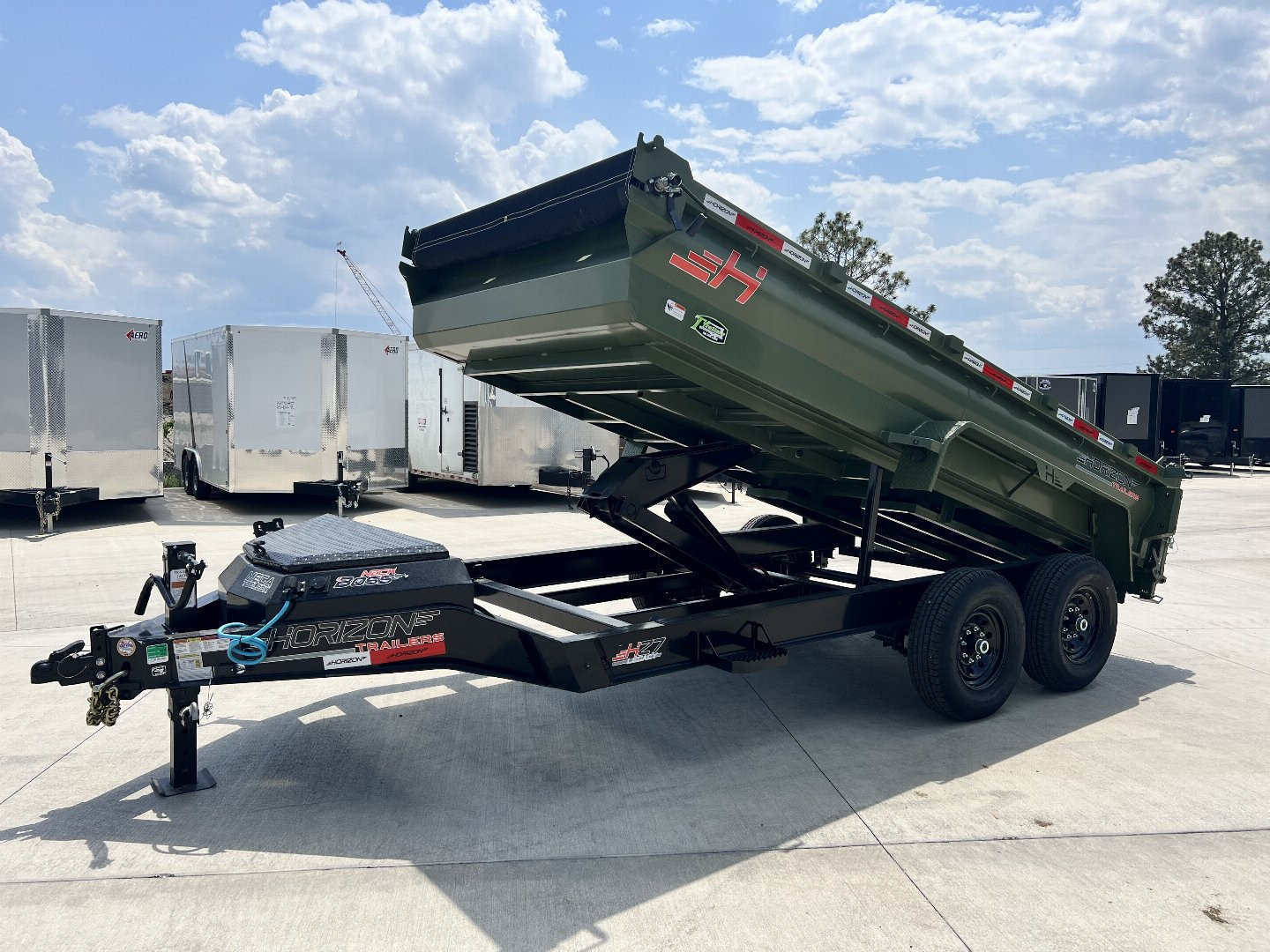 New NEW 2025 Horizon 14’x83”X24” HZ7 Dump Trailer 2-7000 lb axles = 14K