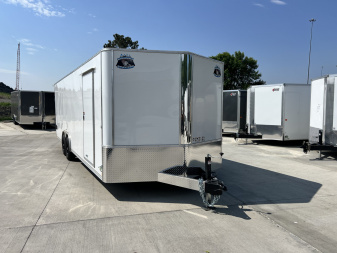 New 2026 Bighorn R&M 8.5x24 + 2’V Nose Rear Ramp Enclosed Cargo Trailer Car Hauler