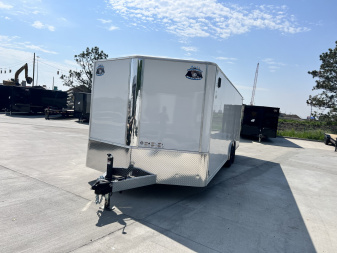 New 2026 Bighorn R&M 8.5x24 + 2’V Nose Rear Ramp Enclosed Cargo Trailer Car Hauler