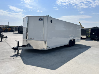 New 2026 Bighorn R&M 8.5x24 + 2’V Nose Rear Ramp Enclosed Cargo Trailer Car Hauler