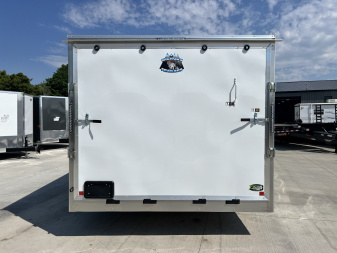 New 2026 Bighorn R&M 8.5x24 + 2’V Nose Rear Ramp Enclosed Cargo Trailer Car Hauler