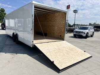 New 2026 Bighorn R&M 8.5x24 + 2’V Nose Rear Ramp Enclosed Cargo Trailer Car Hauler